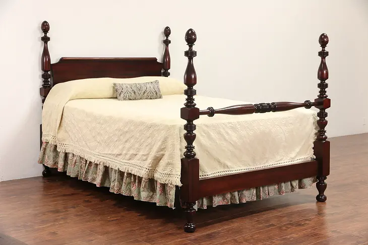 Queen Size Empire Mahogany 1910 Antique Poster Bed
