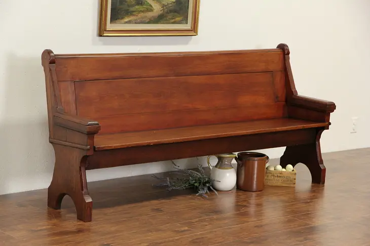 Country Pine 1870 Antique Bench or Pew