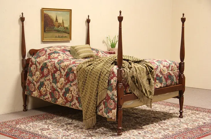 Cherry Full Size Vintage Poster Bed