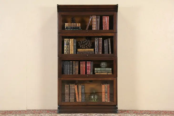 Stacking Lawyer or Barrister 1900 Antique Oak Bookcase