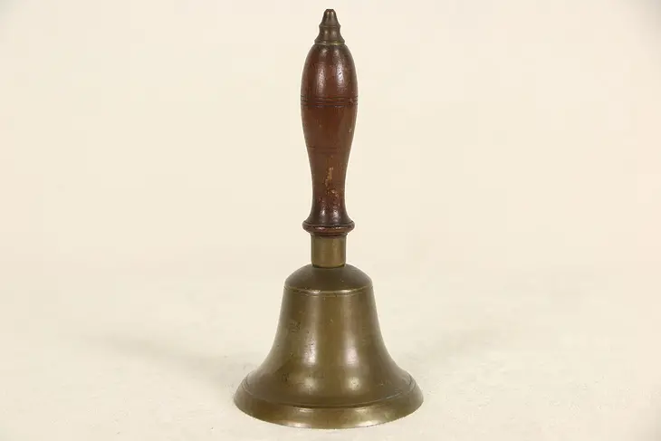 Bronze 1900 Antique 6 1/4" Hand Bell, Plays E Pitch