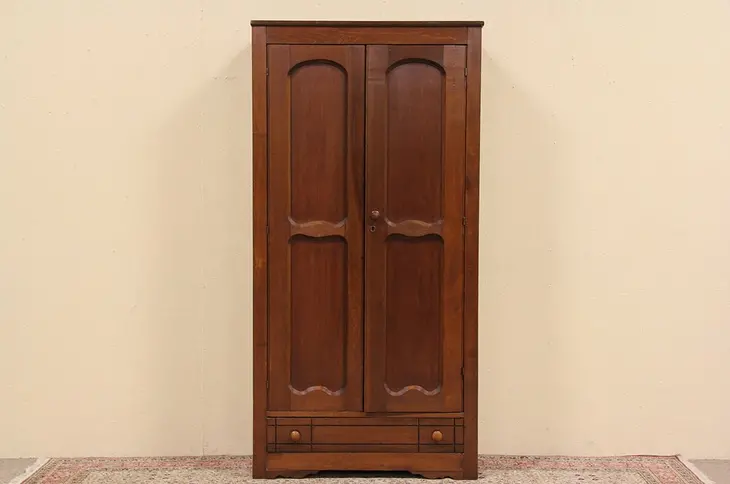 Country Victorian 1890 Armoire or Wardrobe