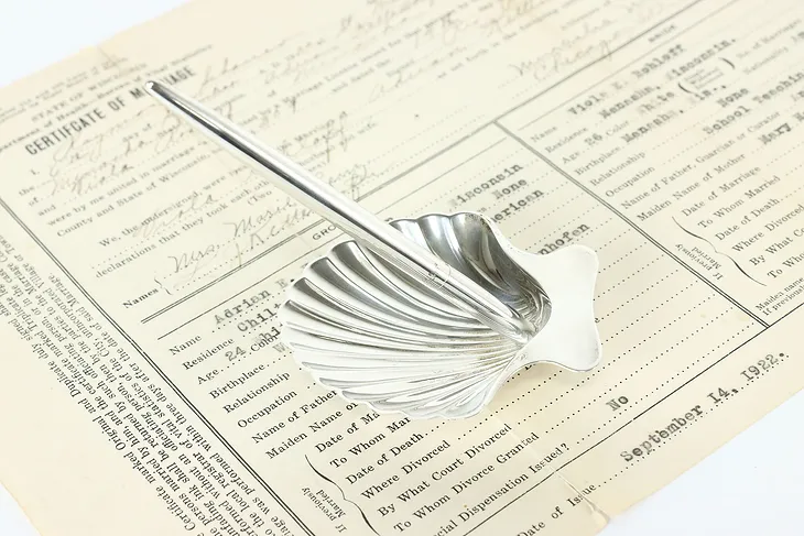 Tiffany & Co Vintage Sterling Silver Pen & Shell Holder or Stand Desk Set #40187