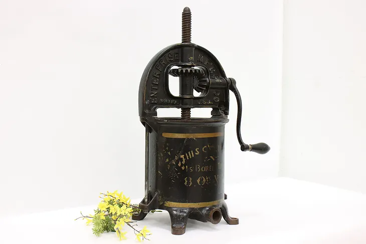 Farmhouse Antique Victorian Cast Iron Press or Sausage Stuffer Enterprise #44941