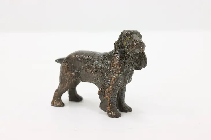 Farmhouse Antique Cast Iron Cocker Spaniel Dog Sculpture #44145