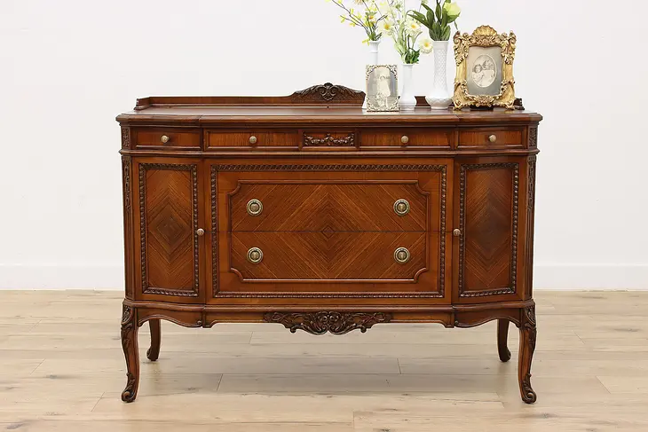 French Design Antique Walnut & Rosewood Dresser or Chest #46441