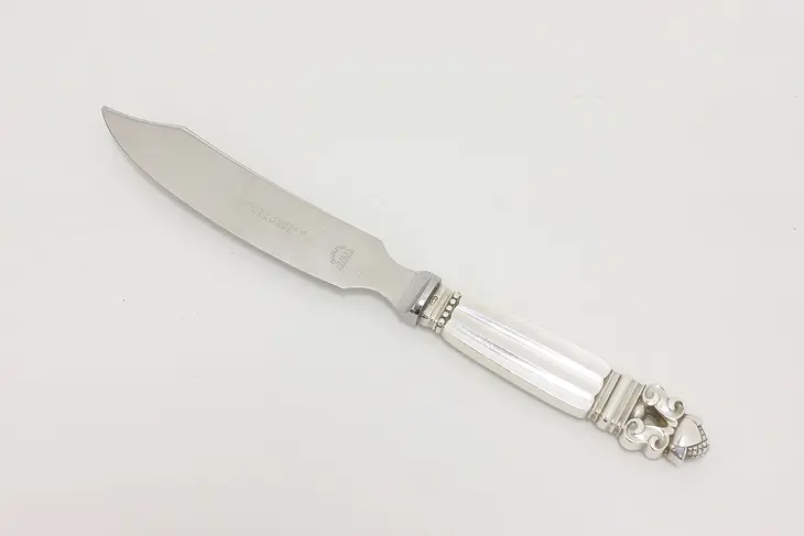 Danish Acorn Sterling Silver Cheese Knife, Georg Jensen #45994