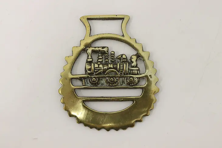 Horse Antique Brass Harness Medallion, Train #45900