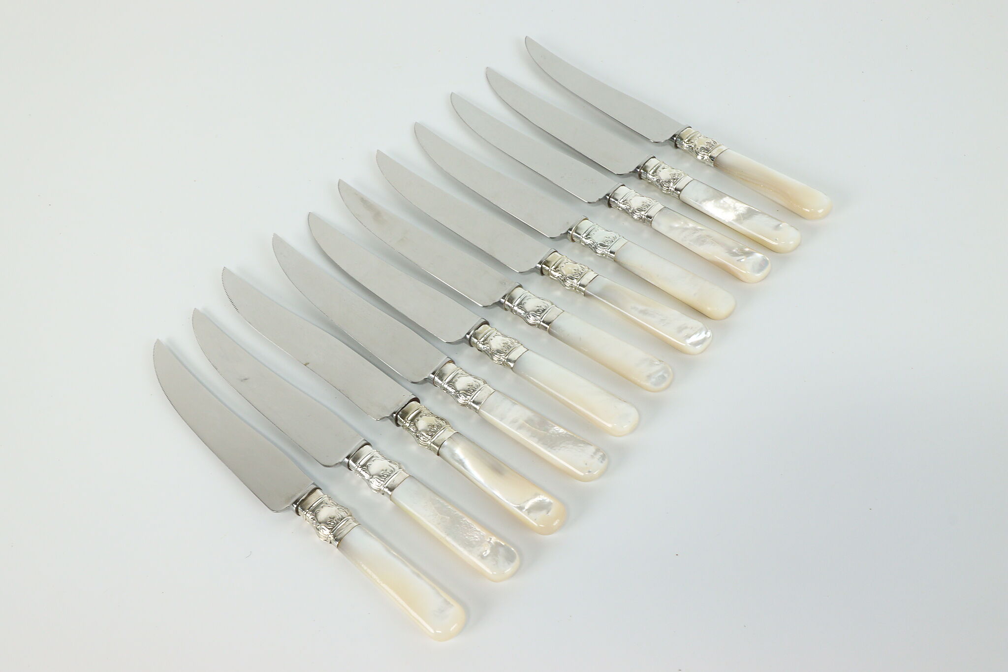 Vintage Cutlery Set of Knifes With Decorative Plastic Handles