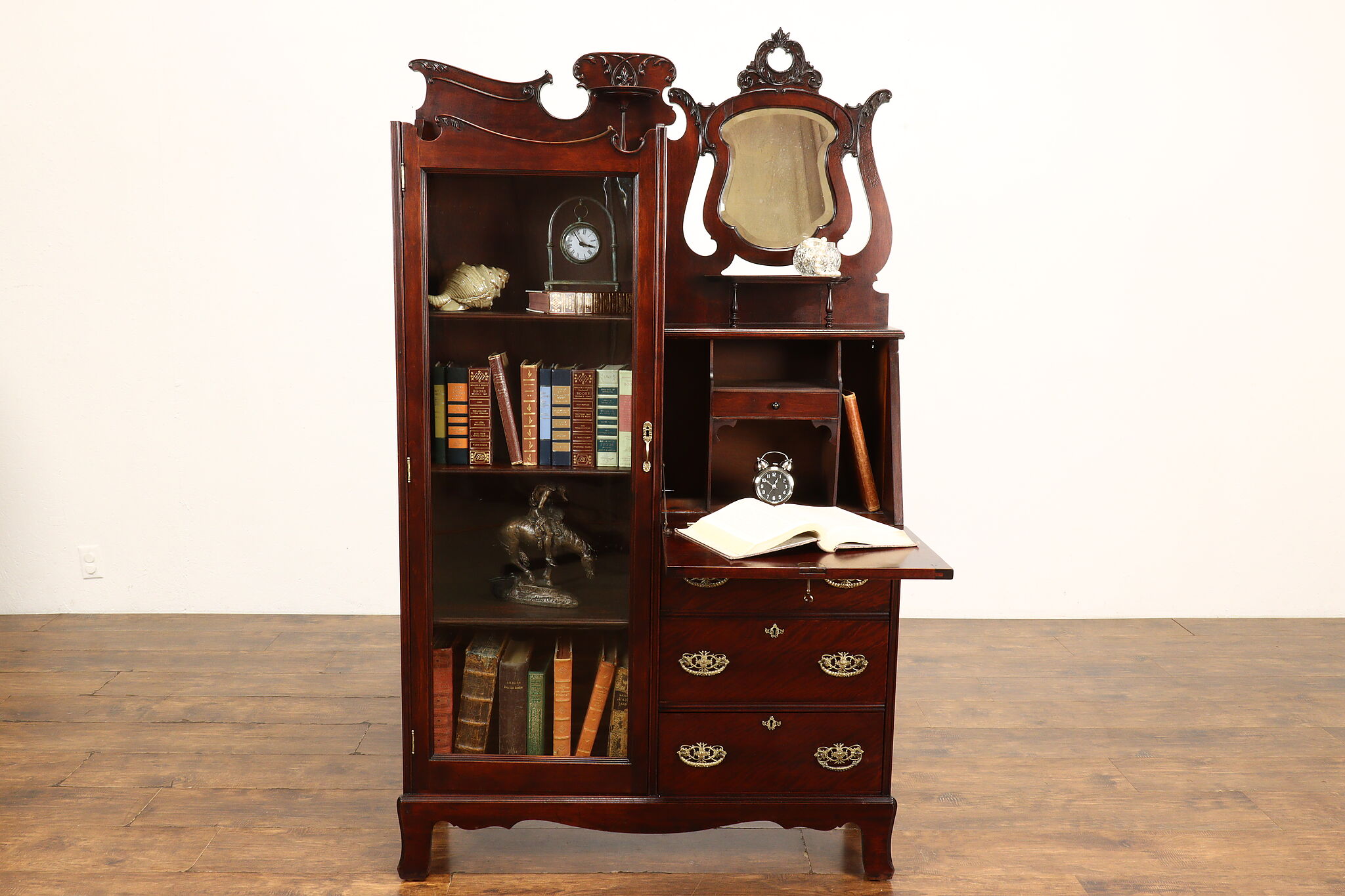Antique victorian sales secretary desk