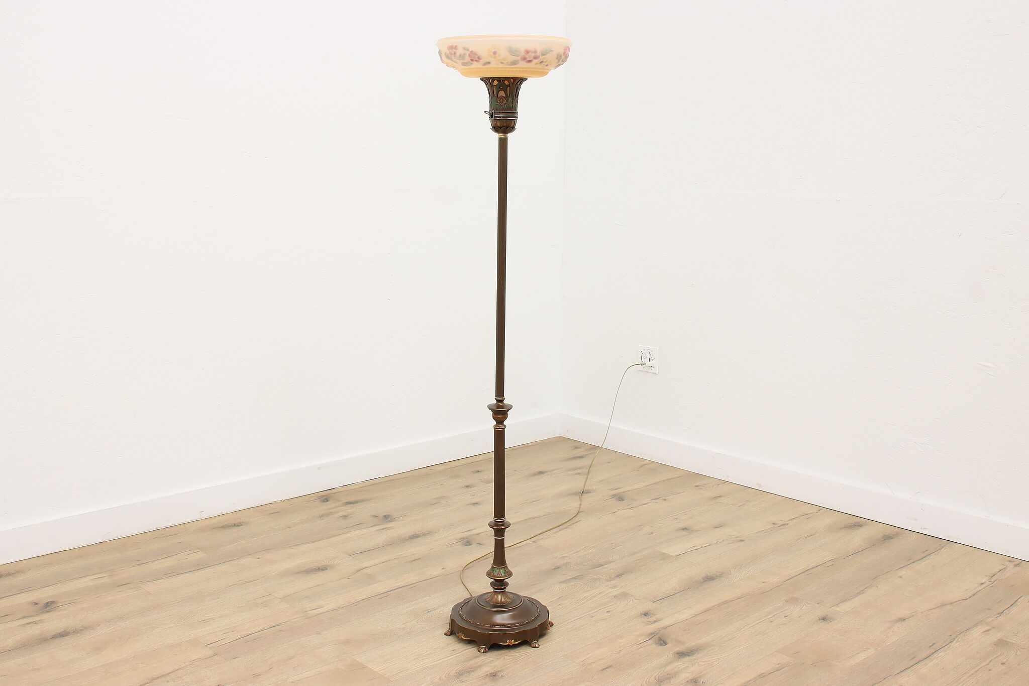 Art deco torchiere floor lamp store