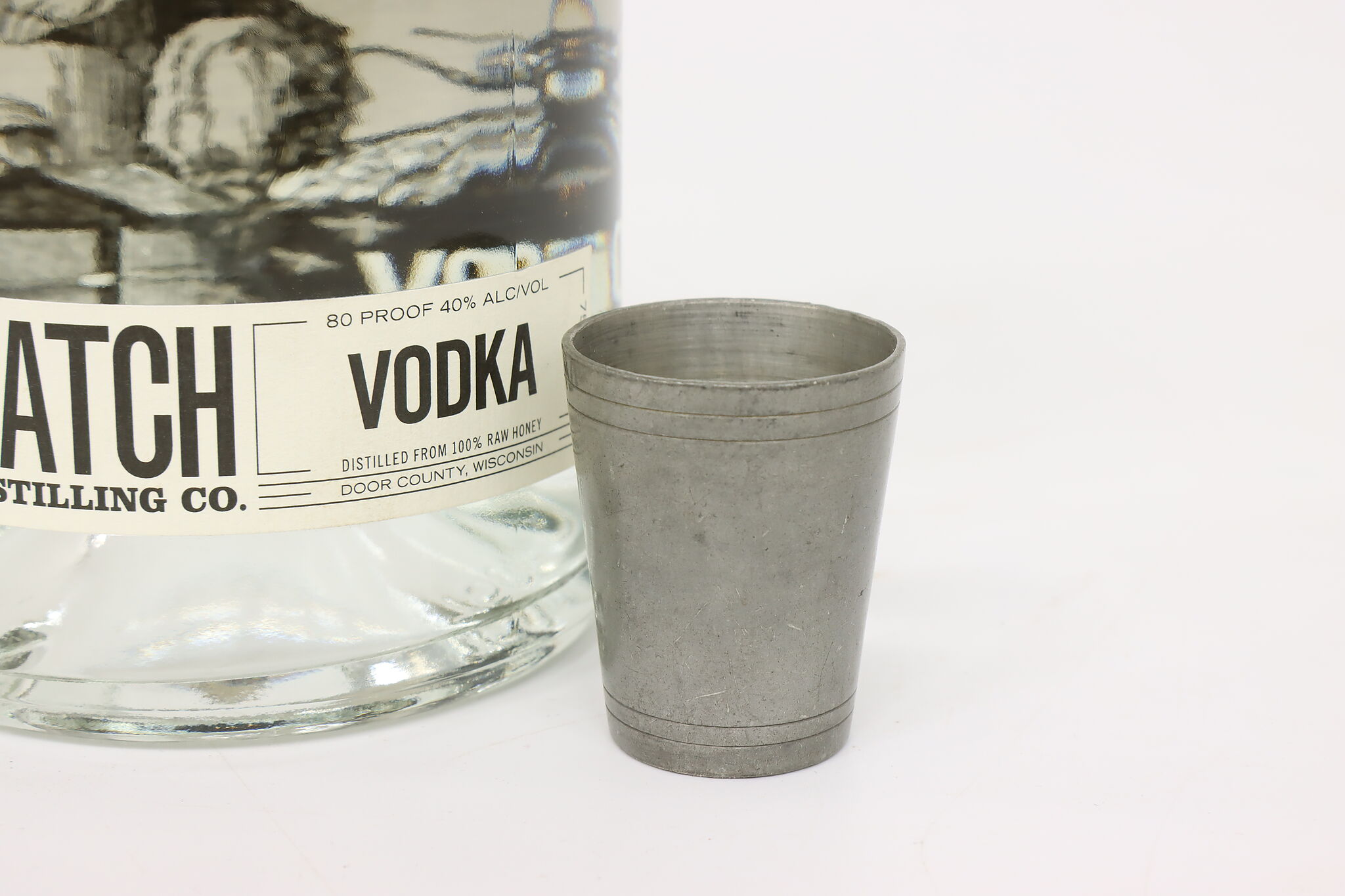 Traditional Antique English Pewter Shot Glass Measure #43526