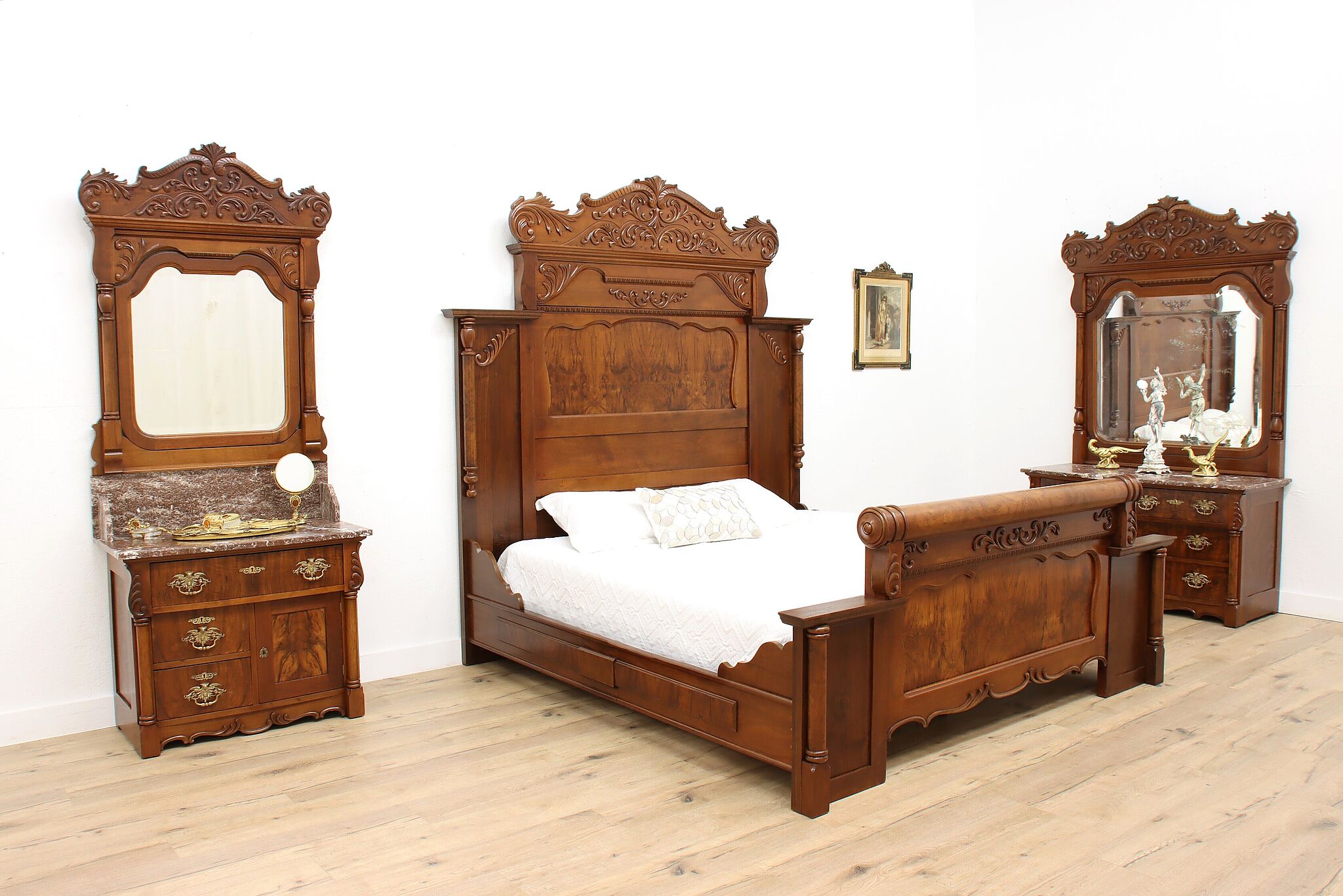 Walnut 4-PC Bedroom Set: AFR Furniture Clearance Center