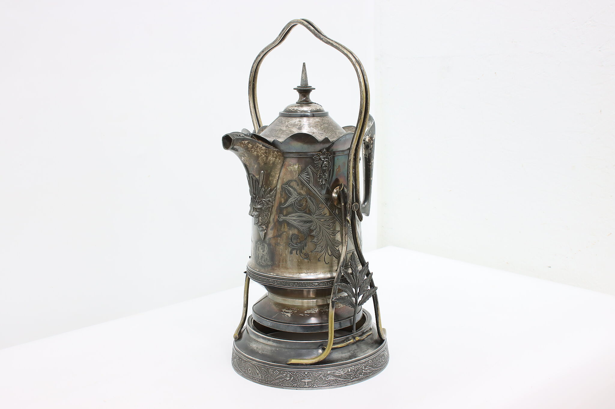 Victorian Antique Silverplate Teapot or Hot Water Pitcher