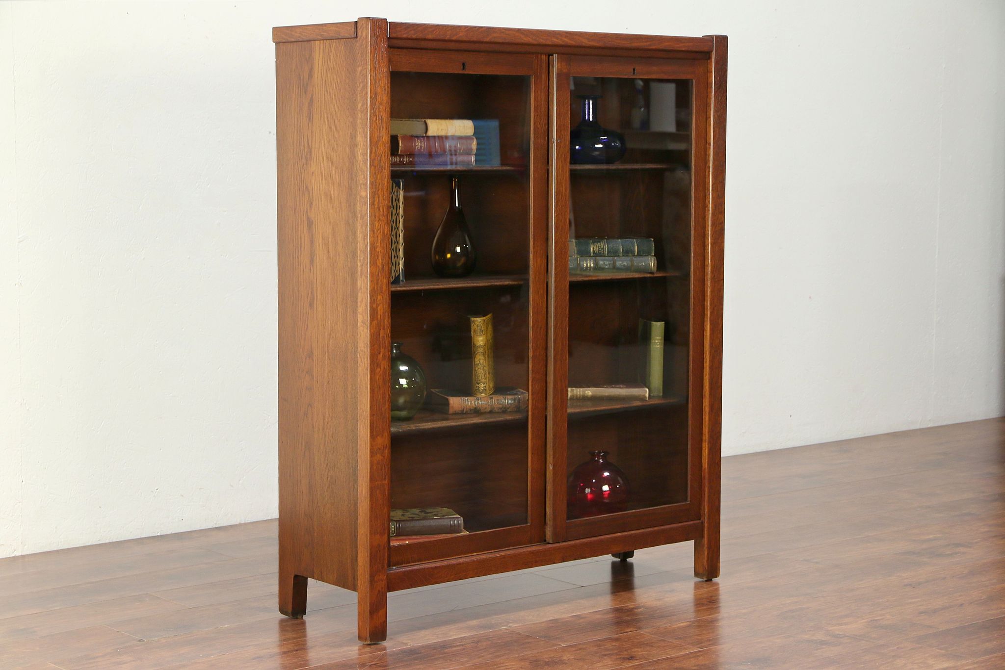 Sold Arts Crafts Mission Oak Antique Craftsman Bookcase