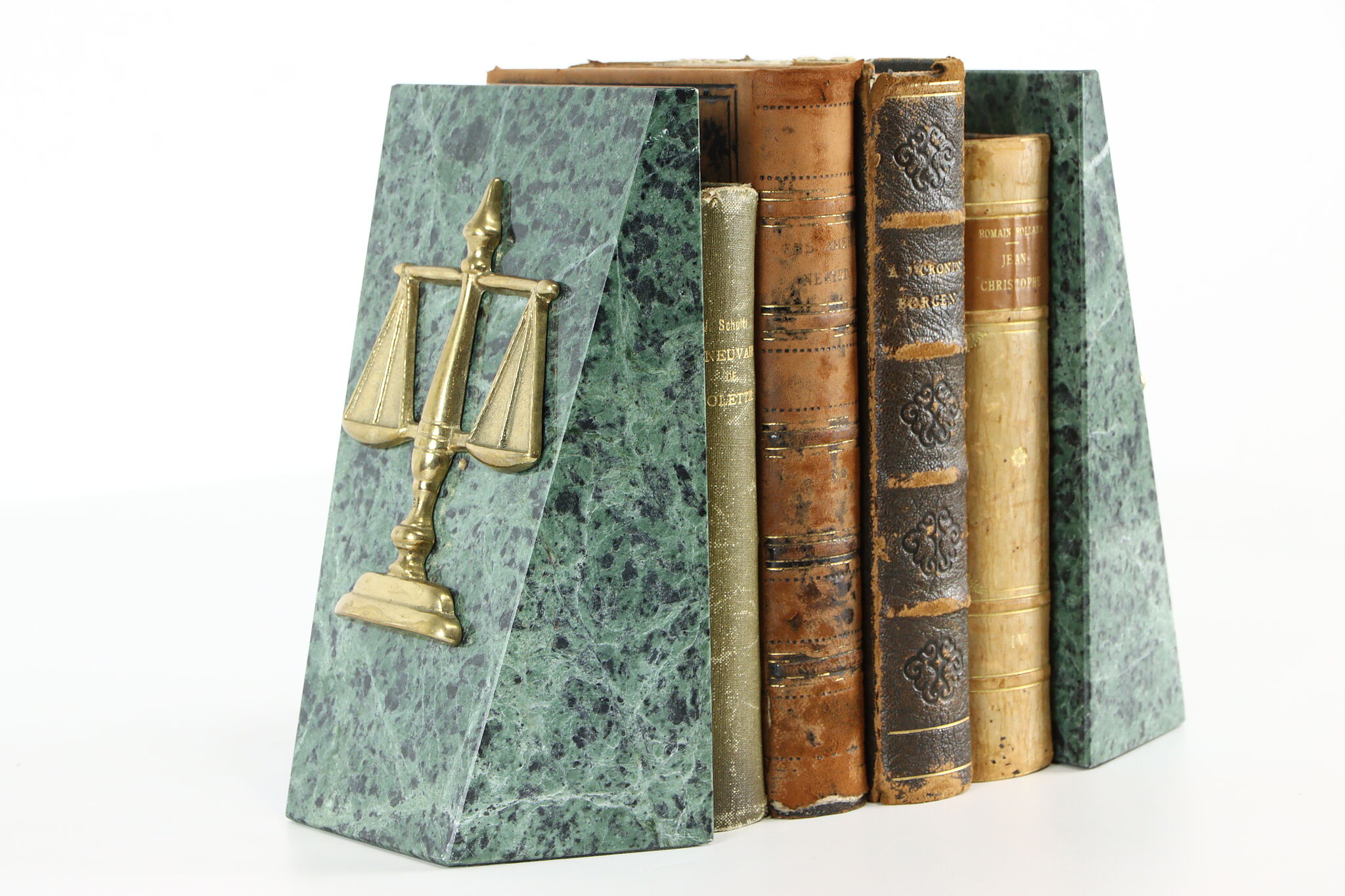 Two Justice Figurines Bookends law firm Book Stand Vintage Style Jura 