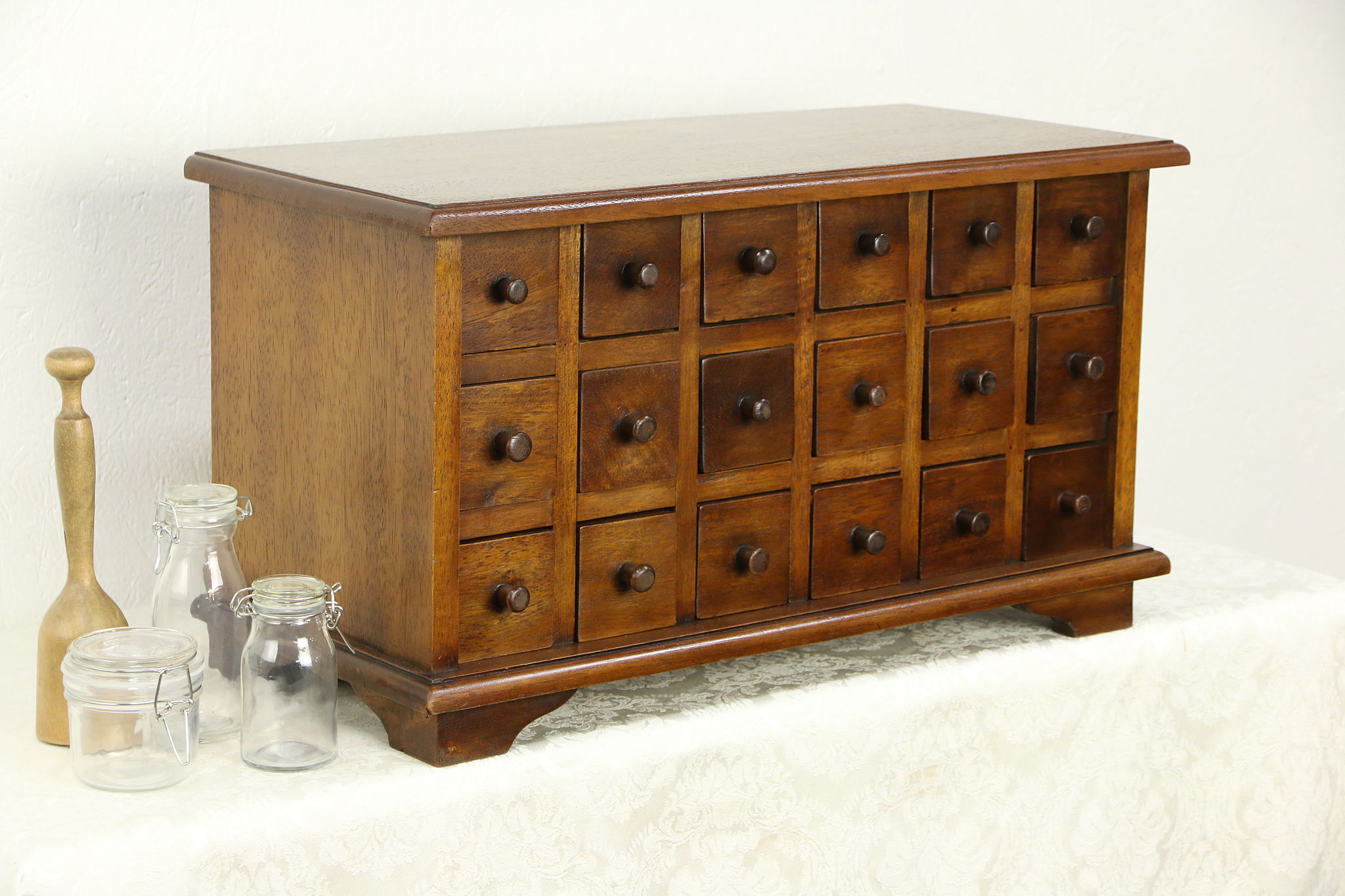Sold Apothecary Cabinet Vintage 18 Drawer Collector Or Jewelry