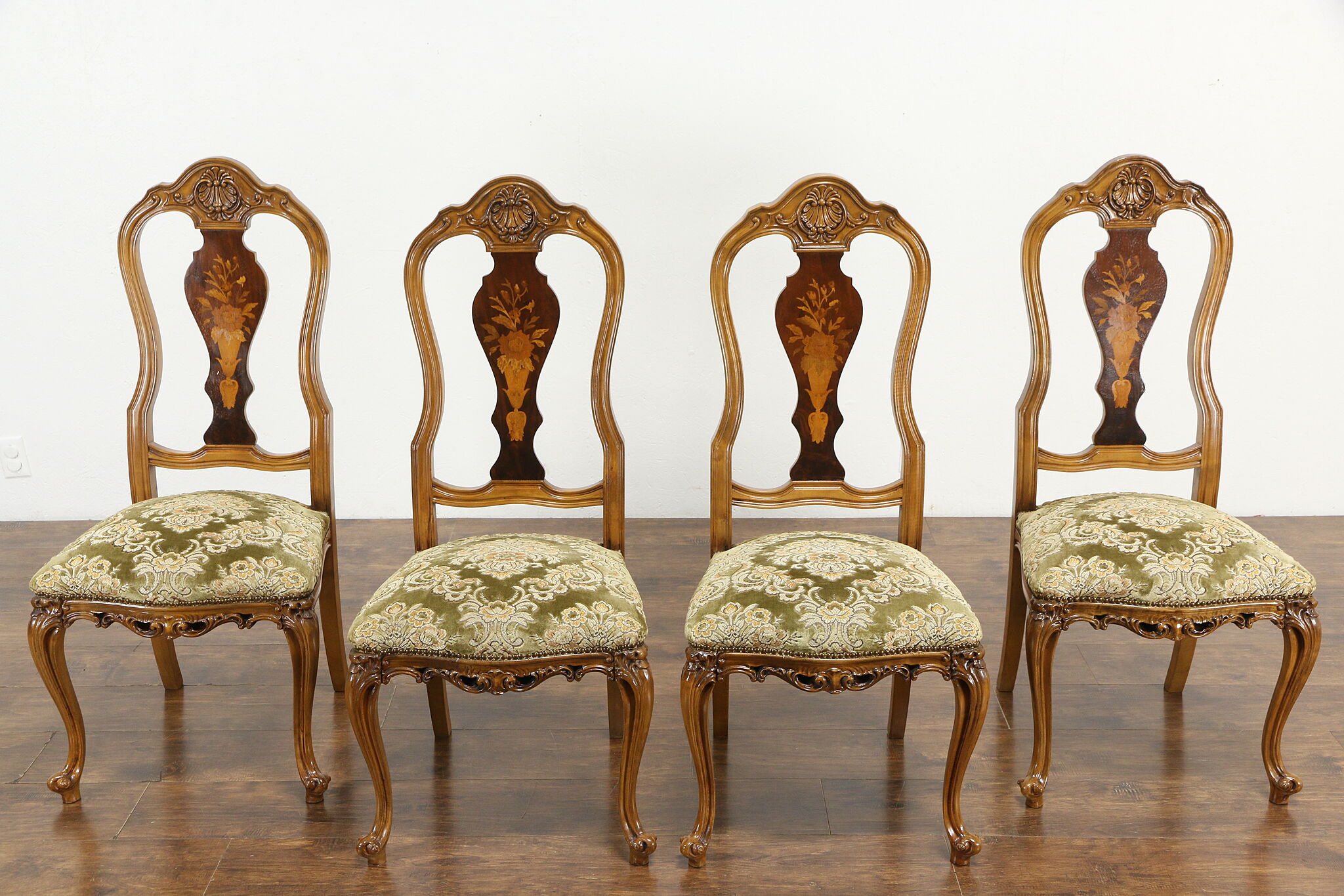 Century Set 2 French Dining Chairs Captain Arms Country 