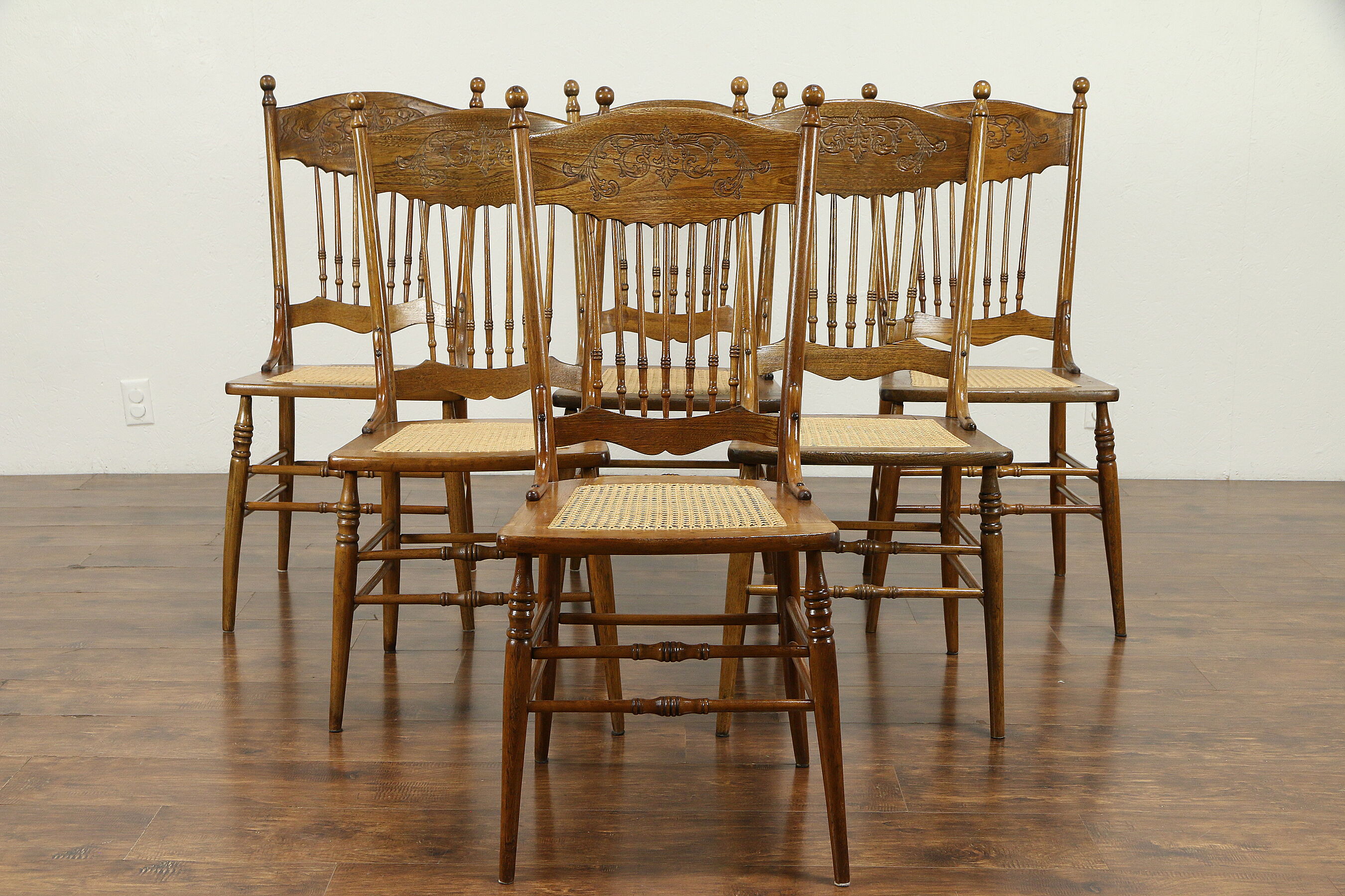 Oak pressed back chairs for 2025 sale