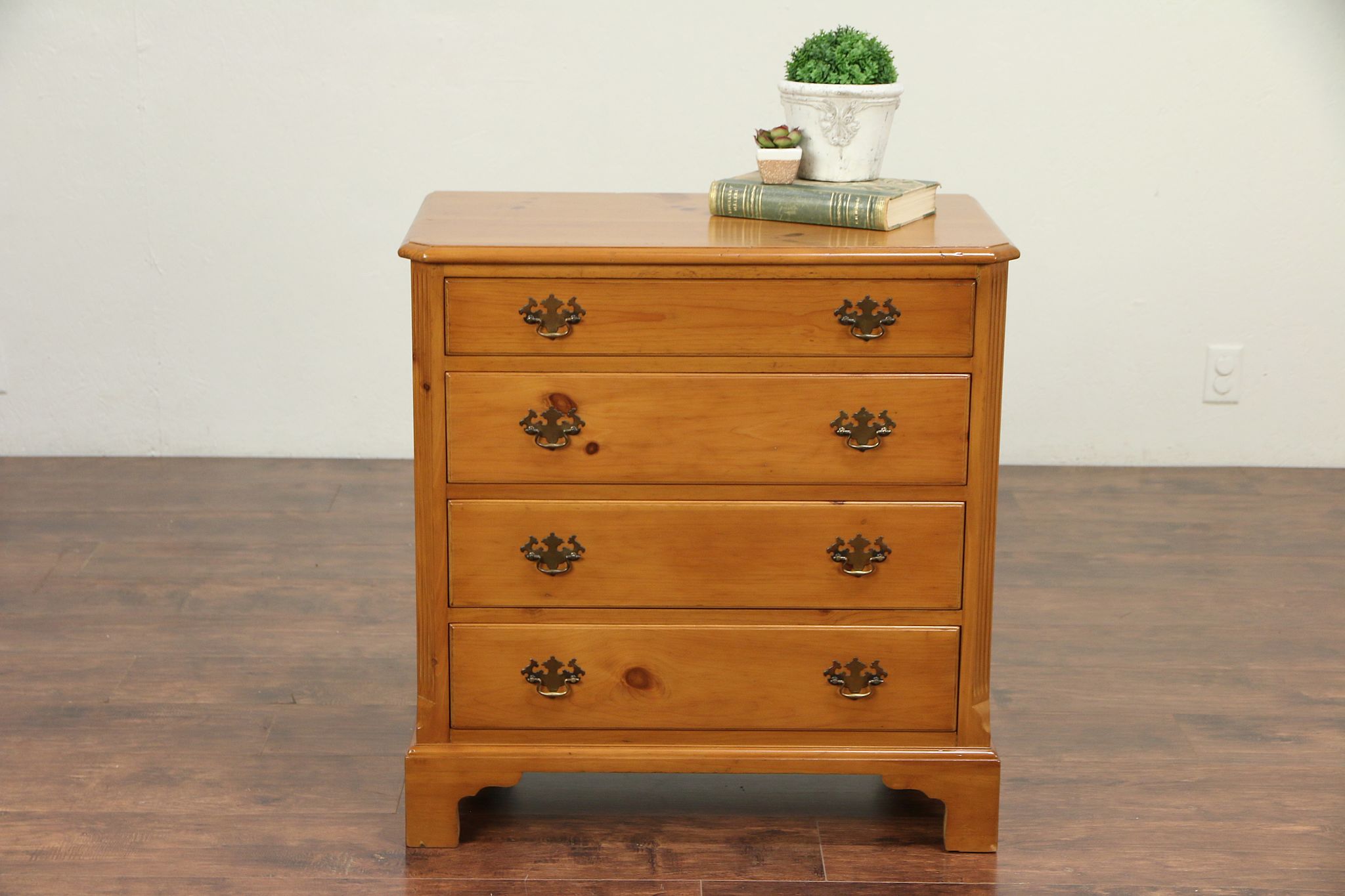Sold Traditional Vintage Pine Small Chest Or Dresser Signed
