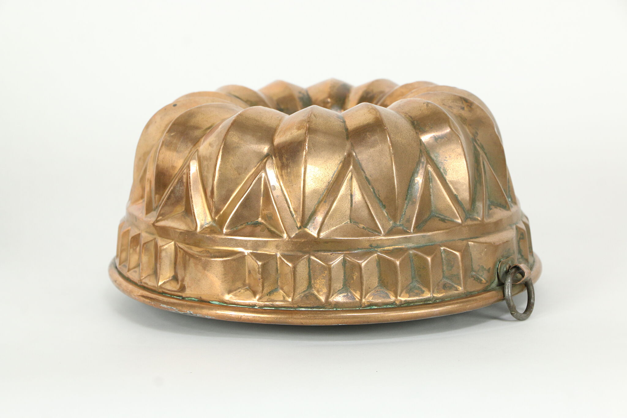 Cake tin copper braid Kitchen Brass Ring 38cm. 