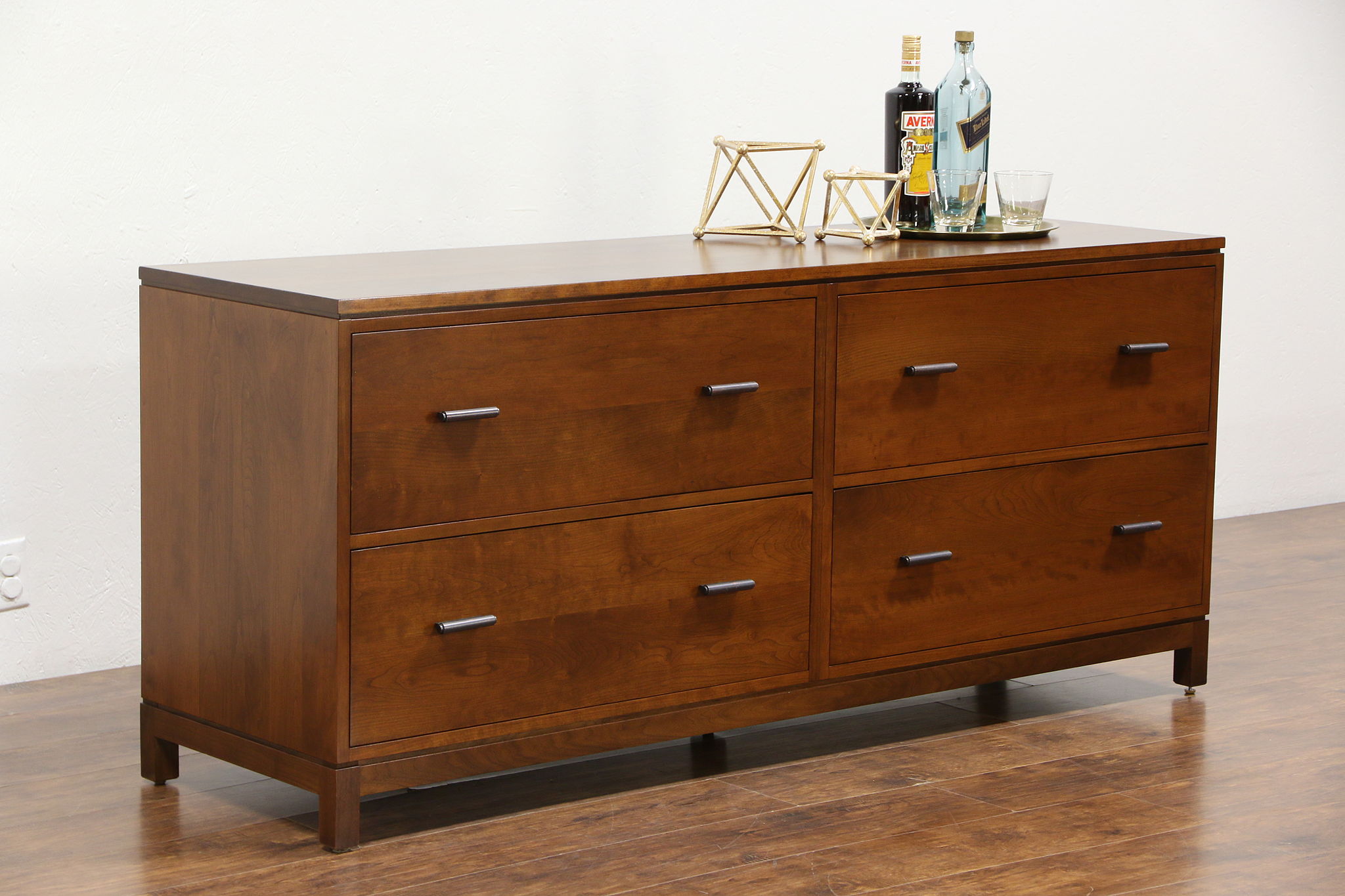 Sold Stickley Signed Cherry 2014 Library Or Executive Lateral