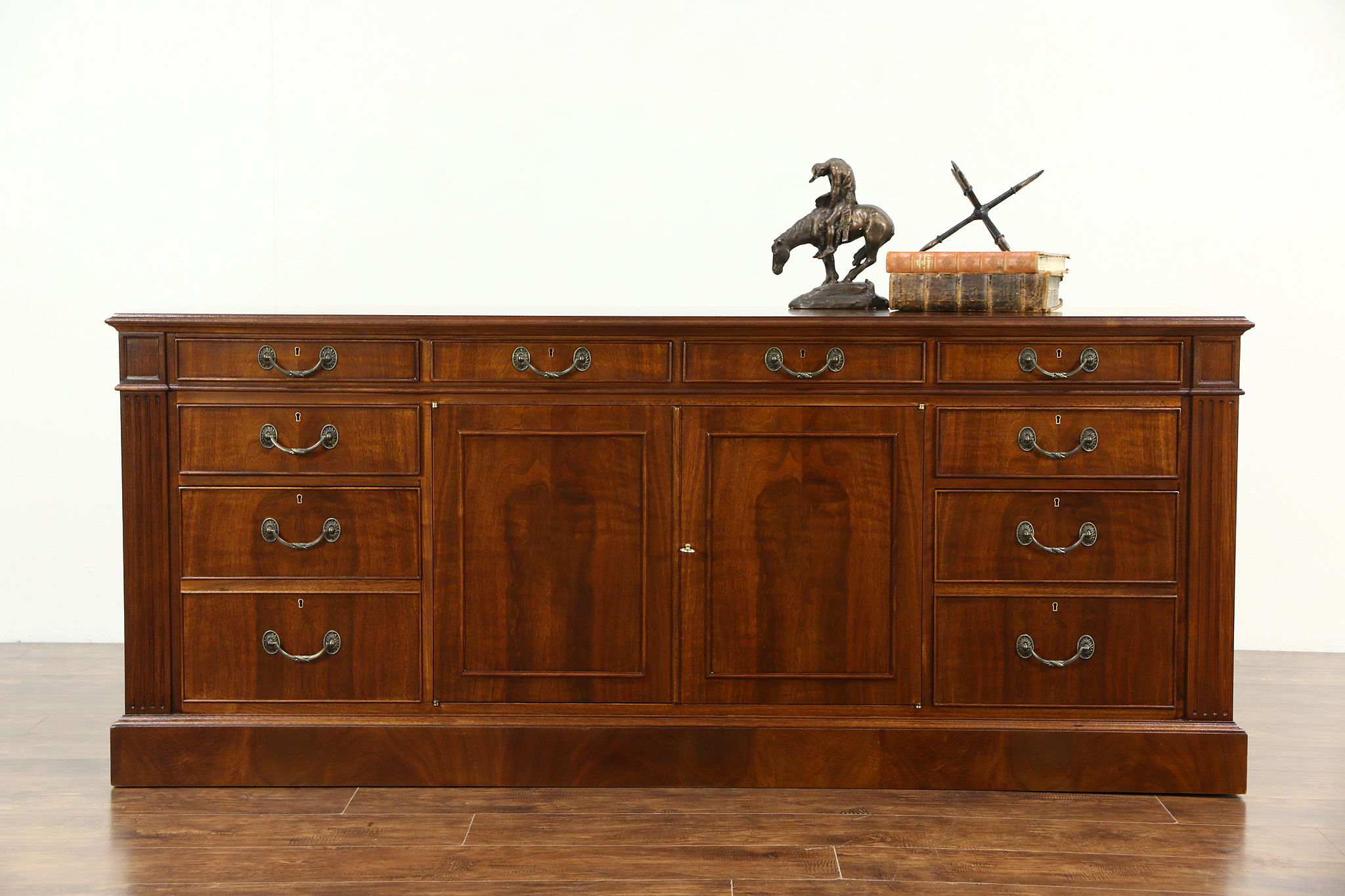 Sold Custom Walnut Executive Vintage Credenza Lateral File