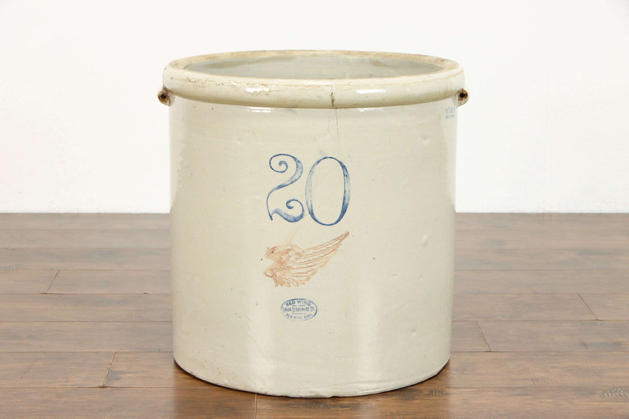 moronic Tilbageholdenhed Databasen Stoneware 20 Gallon Red Wing Country Farmhouse Antique Crock