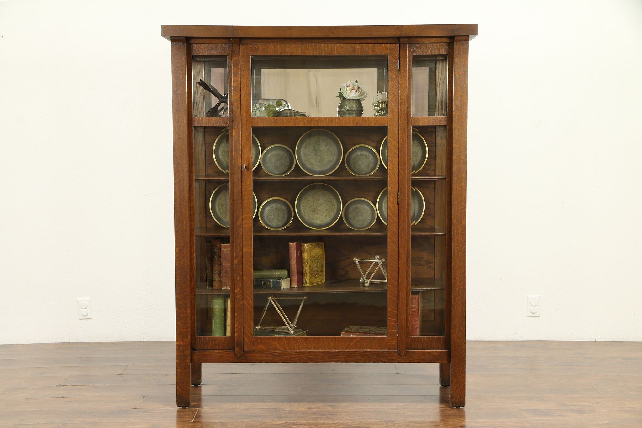 Small antique shop china cabinet