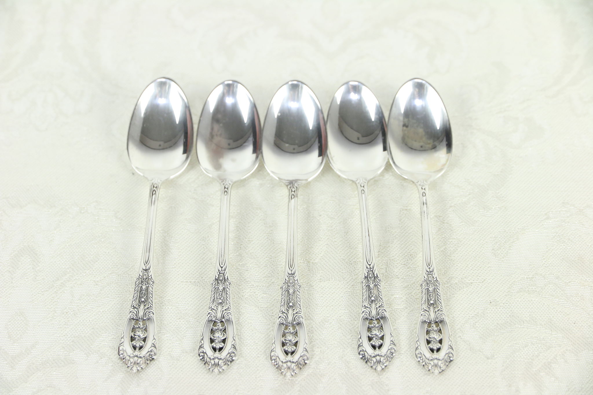 Rose By Wallace Sterling Silver Demitasse Spoon 4 1/4" 