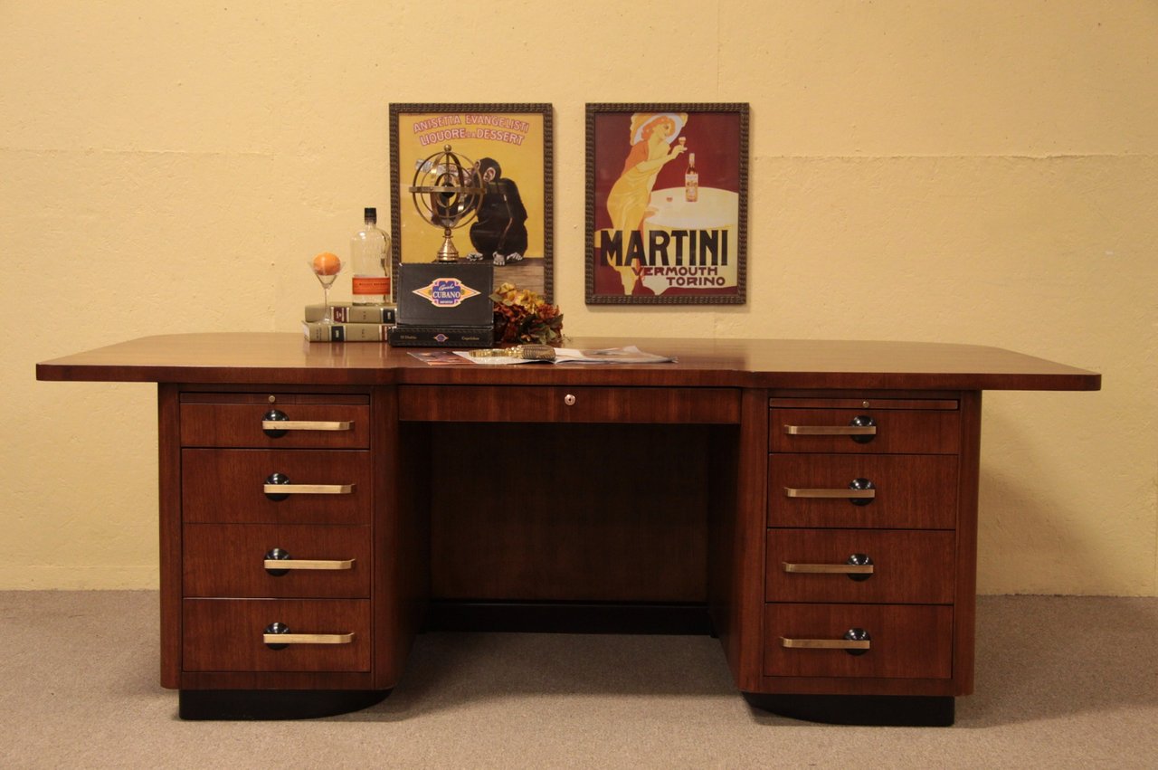 Art Deco Midcentury Modern Executive Desk