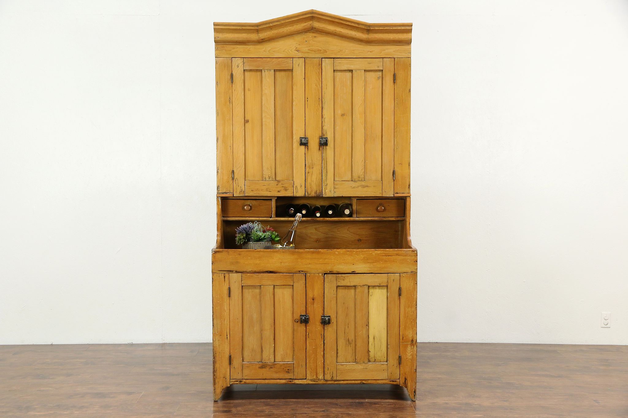Sold Country Pine Primitive 1870 Antique Kitchen Pantry Cupboard