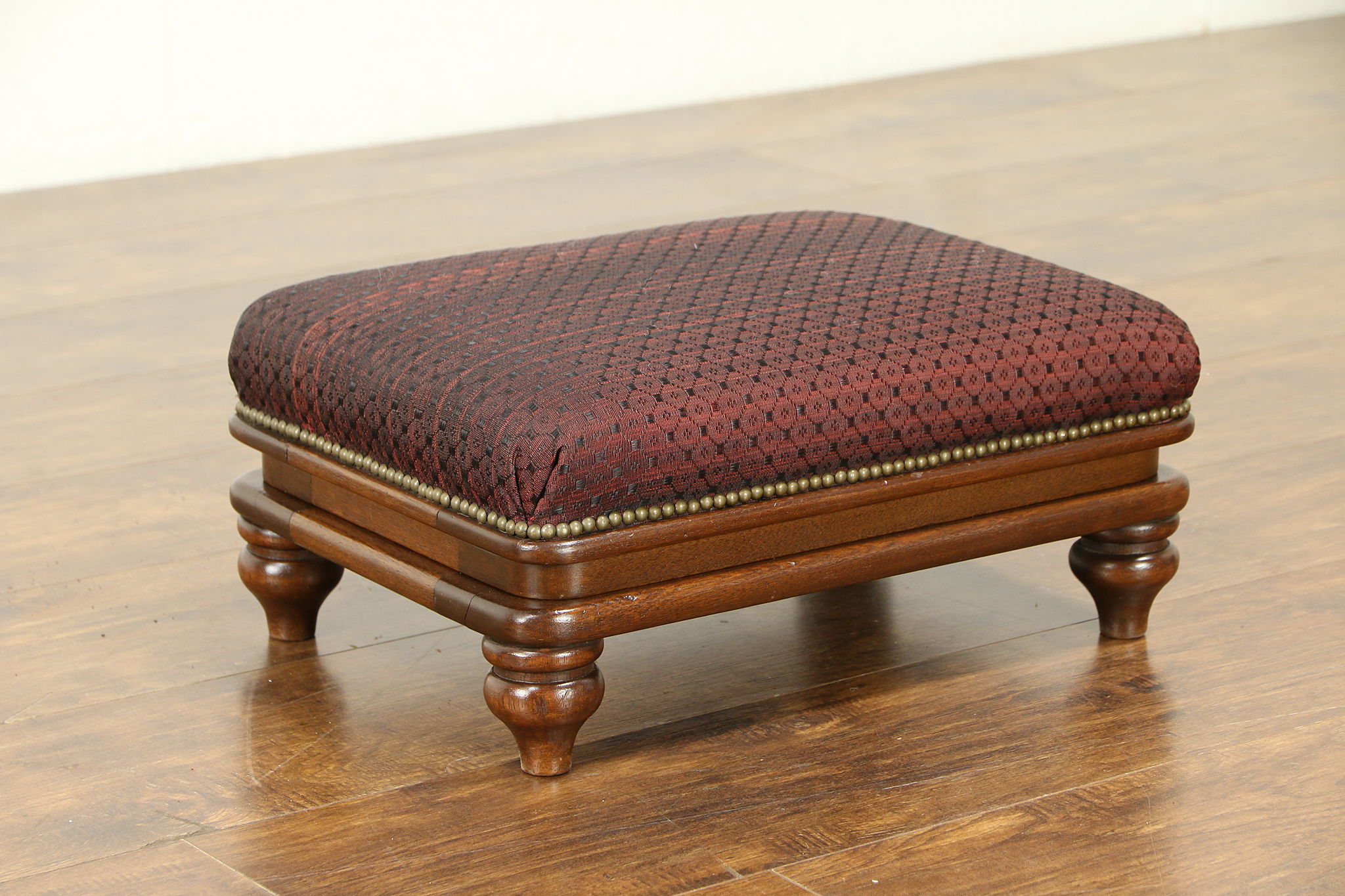 Victorian Antique Adjustable Gout Footstool, Horsehair Upholstery