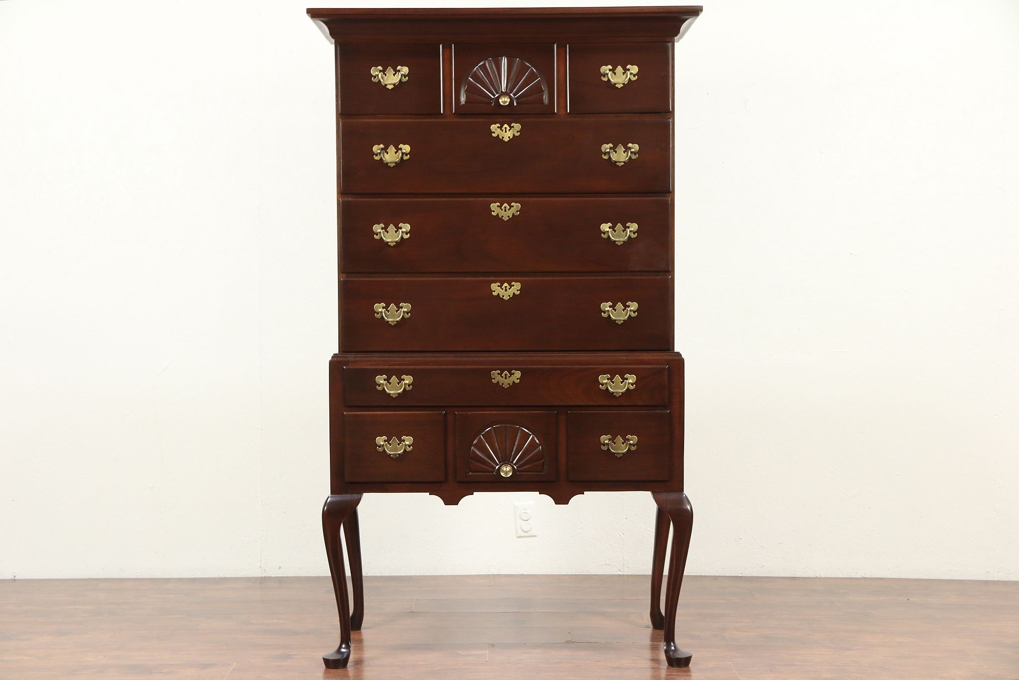 Sold Mahogany Vintage Highboy Or Chest On Chest Signed Howerton