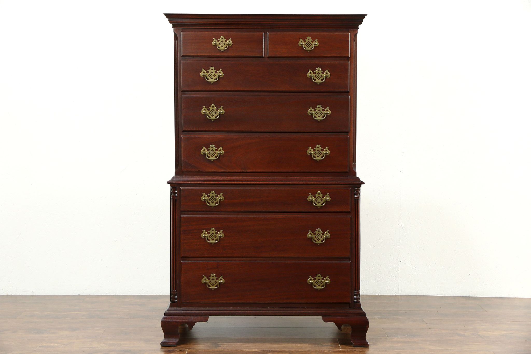 Sold Traditional Vintage Mahogany Highboy Tall Chest On Chest