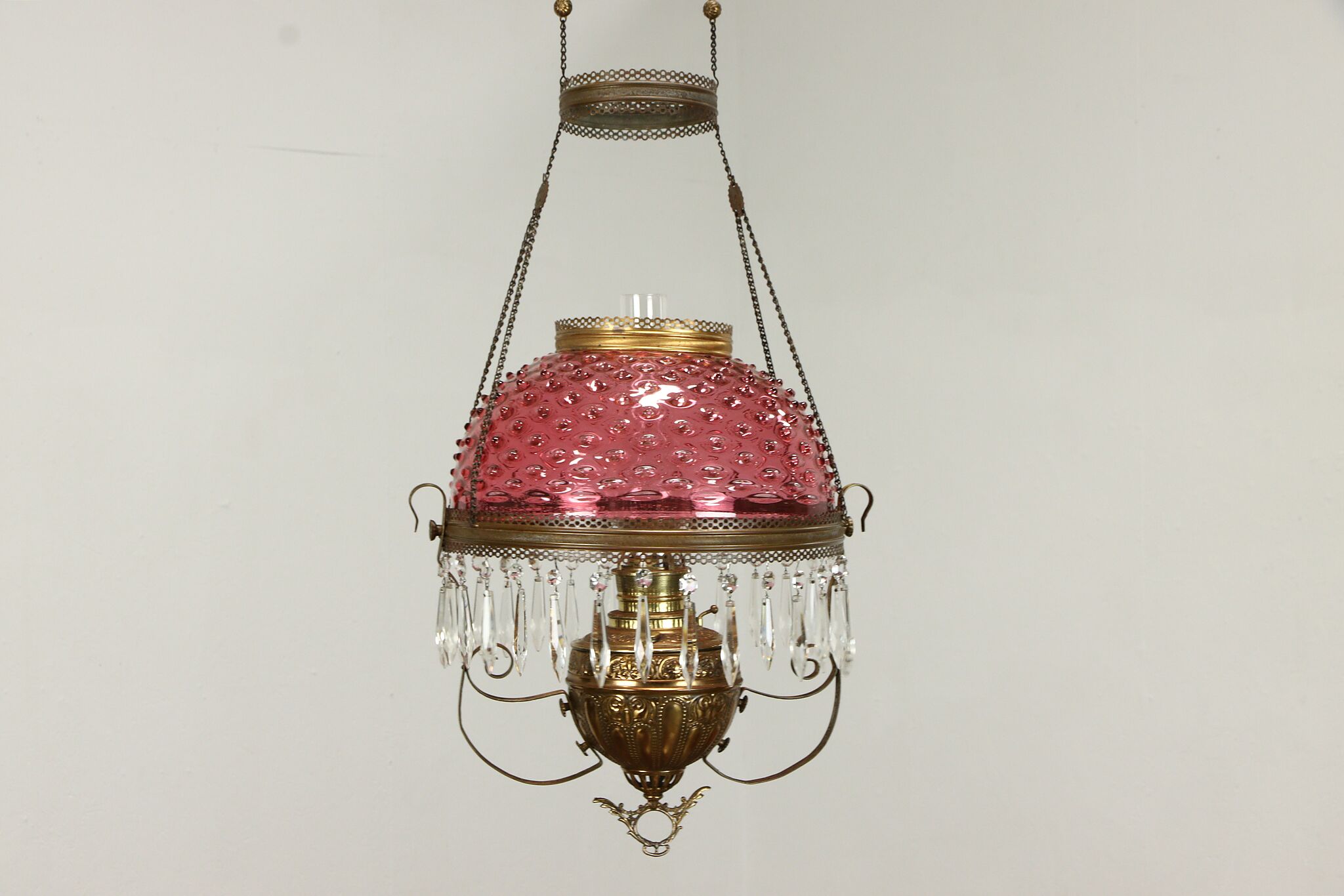 Vintage Kerosene Pendant Light Glass Iron Ceiling Fixtures Led Lamp Chandelier 
