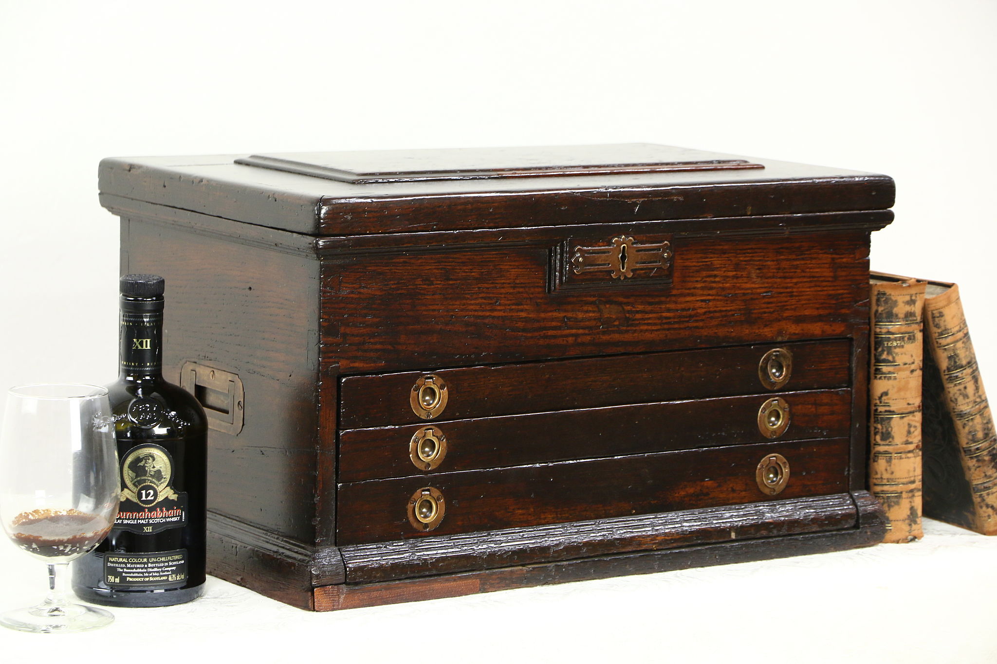 Vintage 1900s Machinist Toolbox Wood and Leather Antique, Machinist, Wood  and Leather Tool Box 