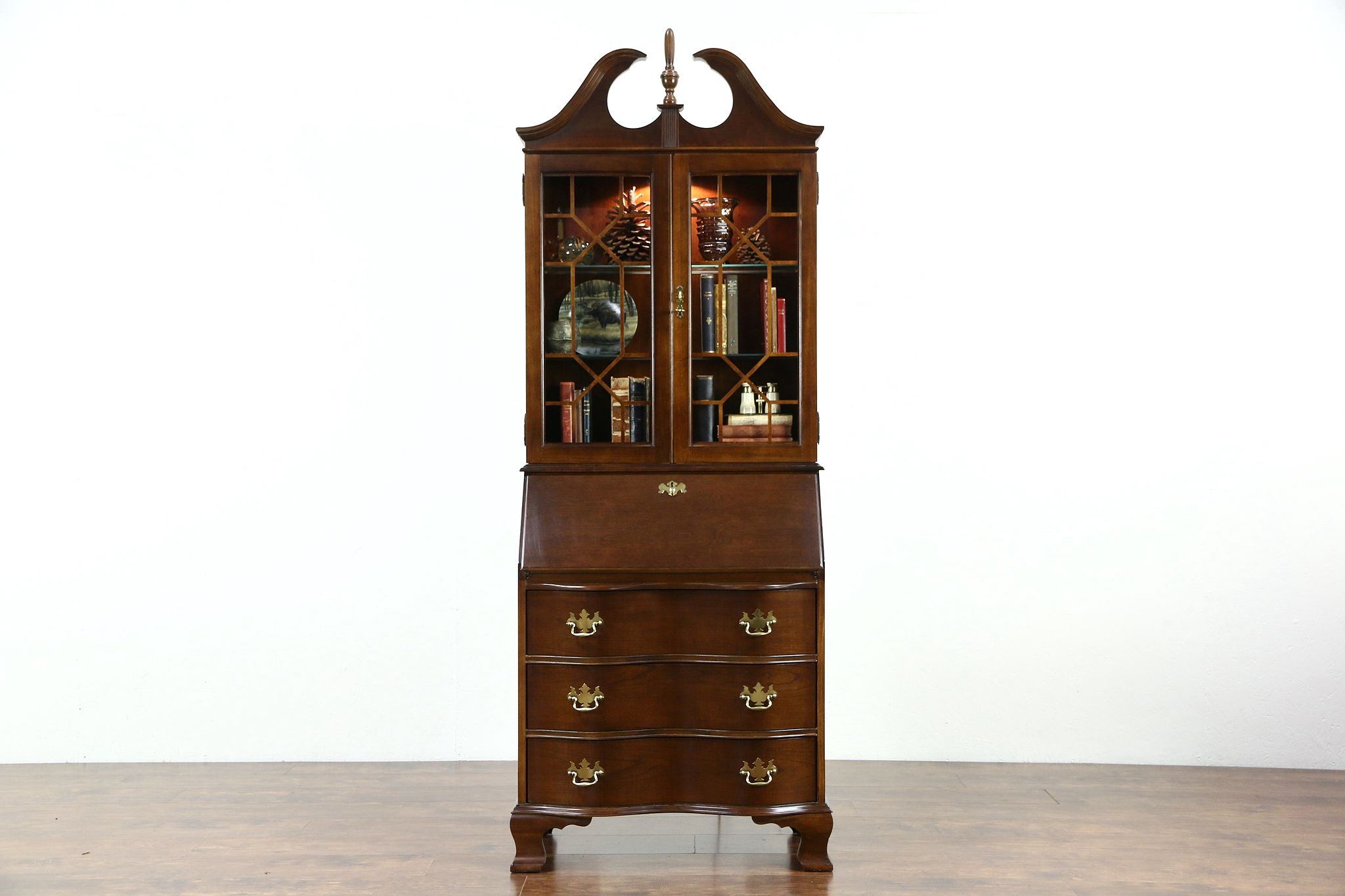 Sold Jasper Signed Traditional Vintage Cherry Secretary Desk