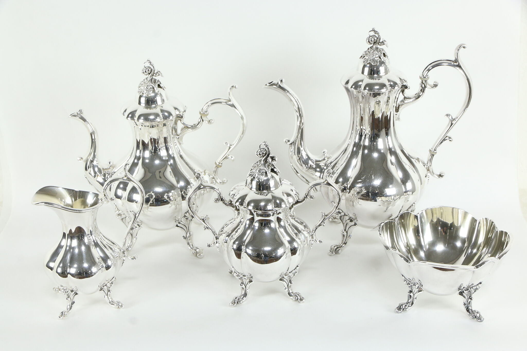 Reed & barton sales silver tea set