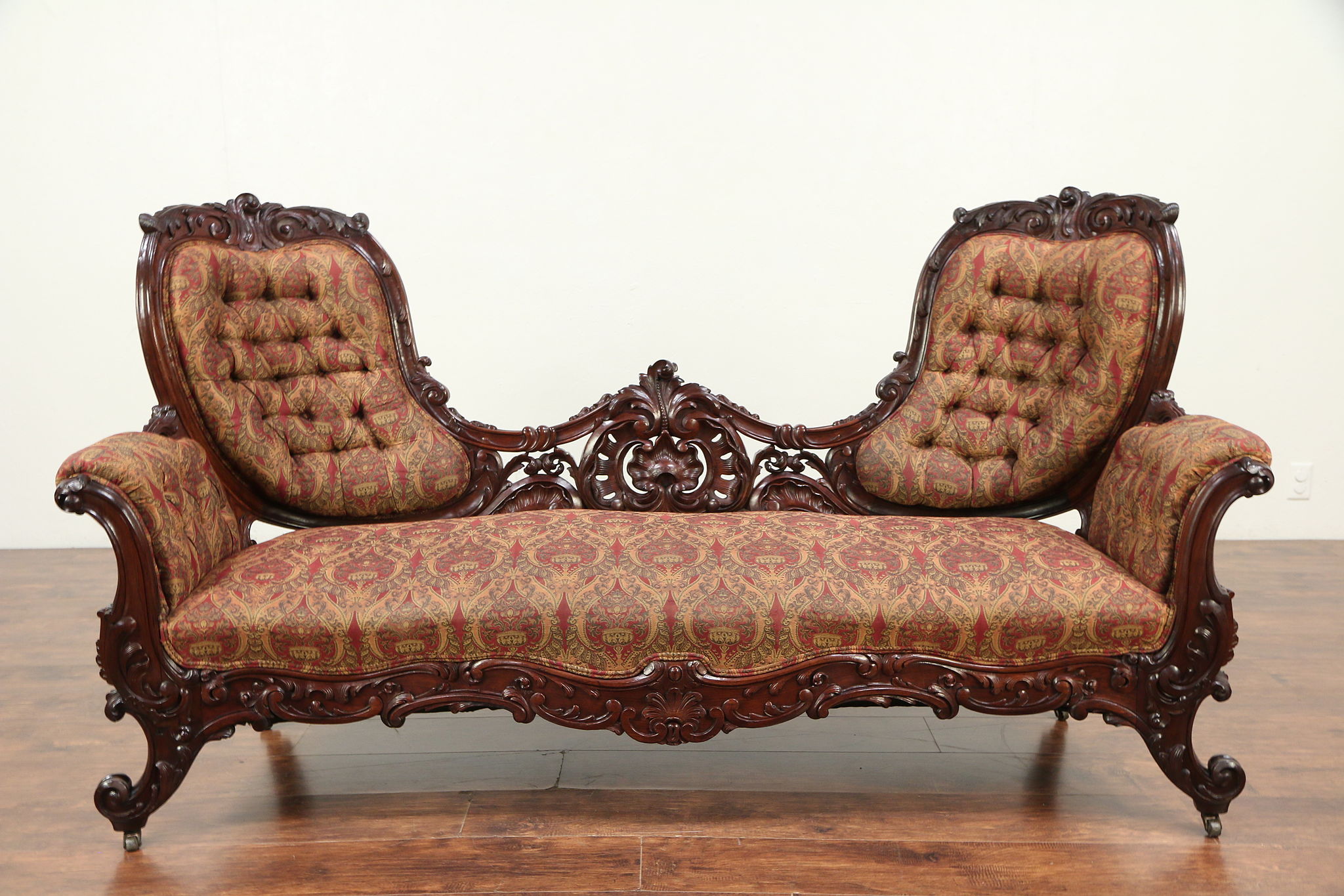 American victorian rosewood settee