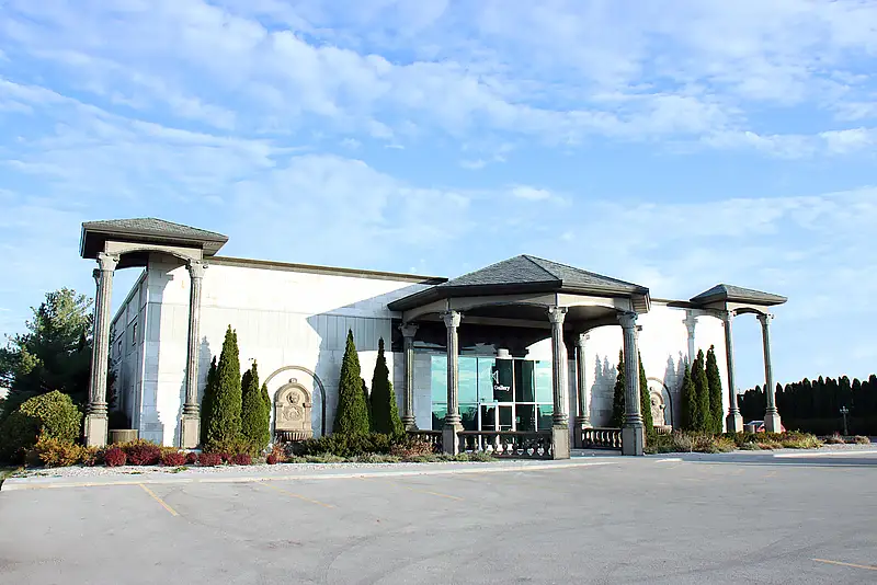 The Harp Gallery Showroom in Kaukauna, Wisconsin Exterior of The Harp Gallery antique and vintage furniture showroom in Kaukauna, Wisconsin