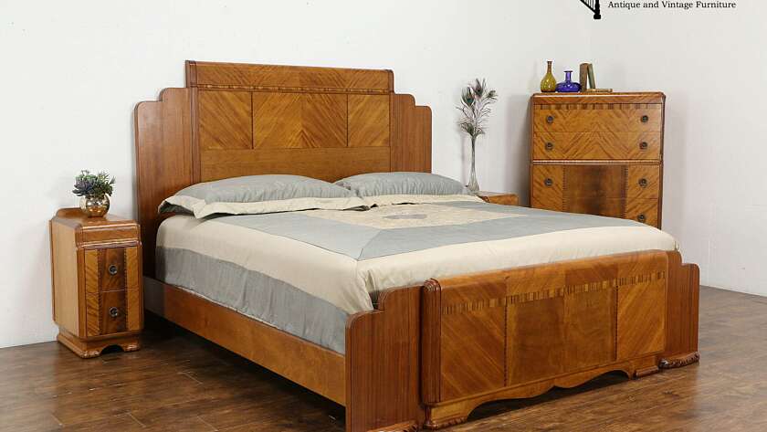 Converting An Antique Bed To A Modern, Birdseye Maple Queen Headboard