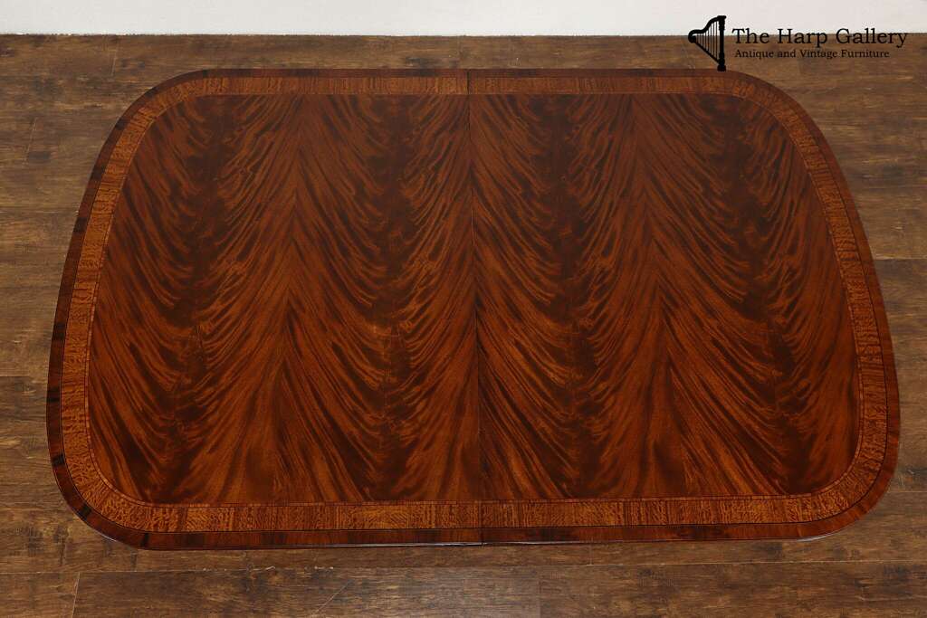 antique table surface with multiple veneers