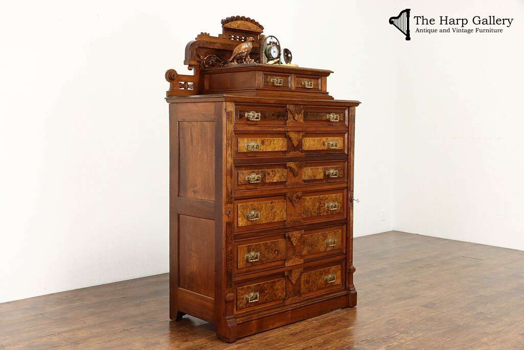 elaborate antique dresser