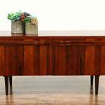antique console wood finish