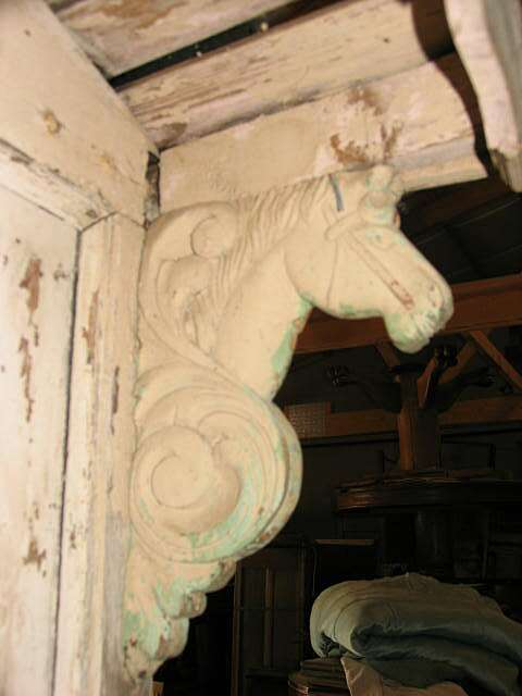 carved horse head