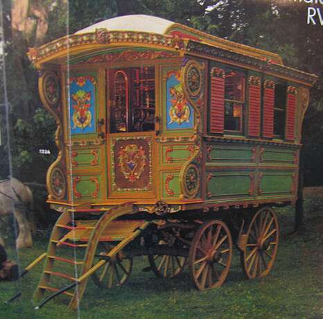 decorated gypsy wagon