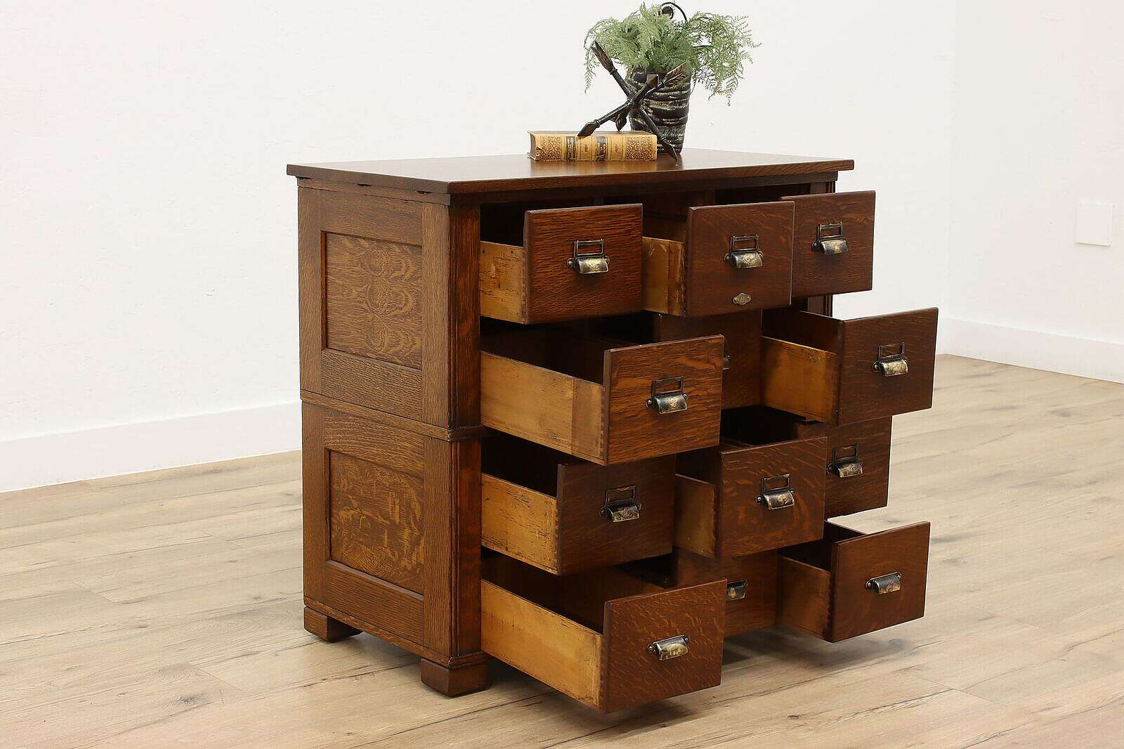 Restored 1915 Mission Oak Antique Stacking File Cabinet! – Harp Gallery ...