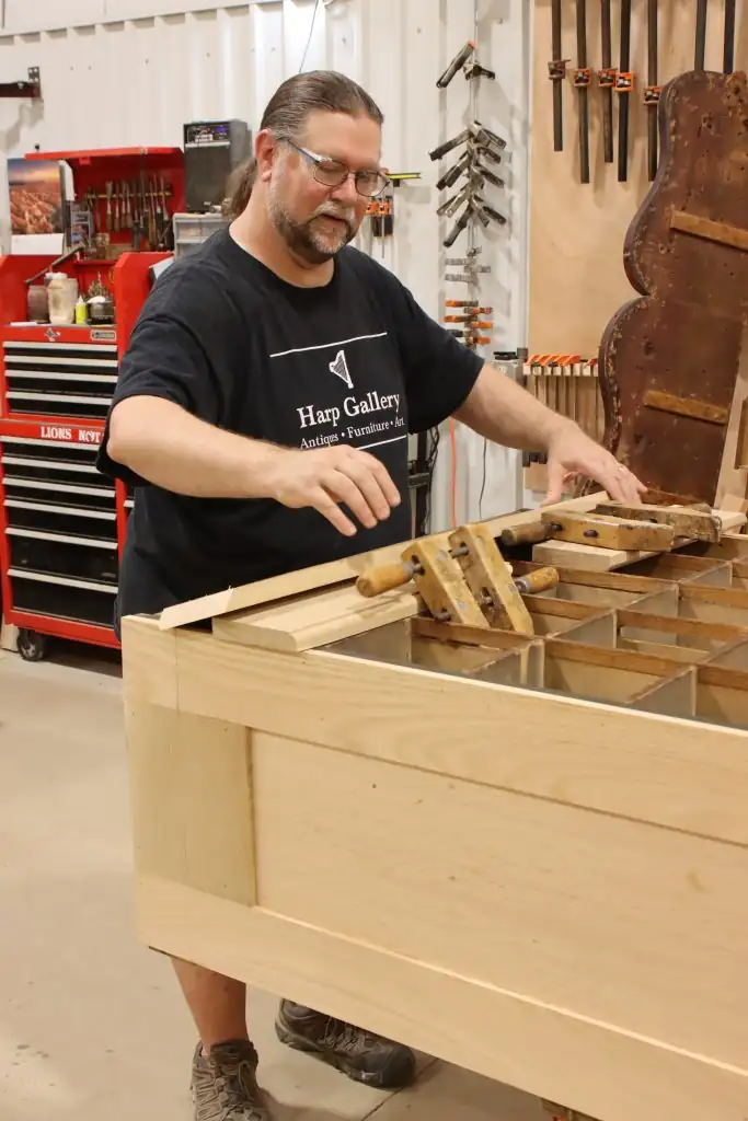 craftsman in woodshop