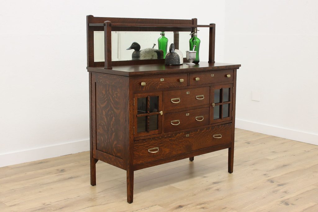 Arts & Crafts Mission Oak Antique Sideboard